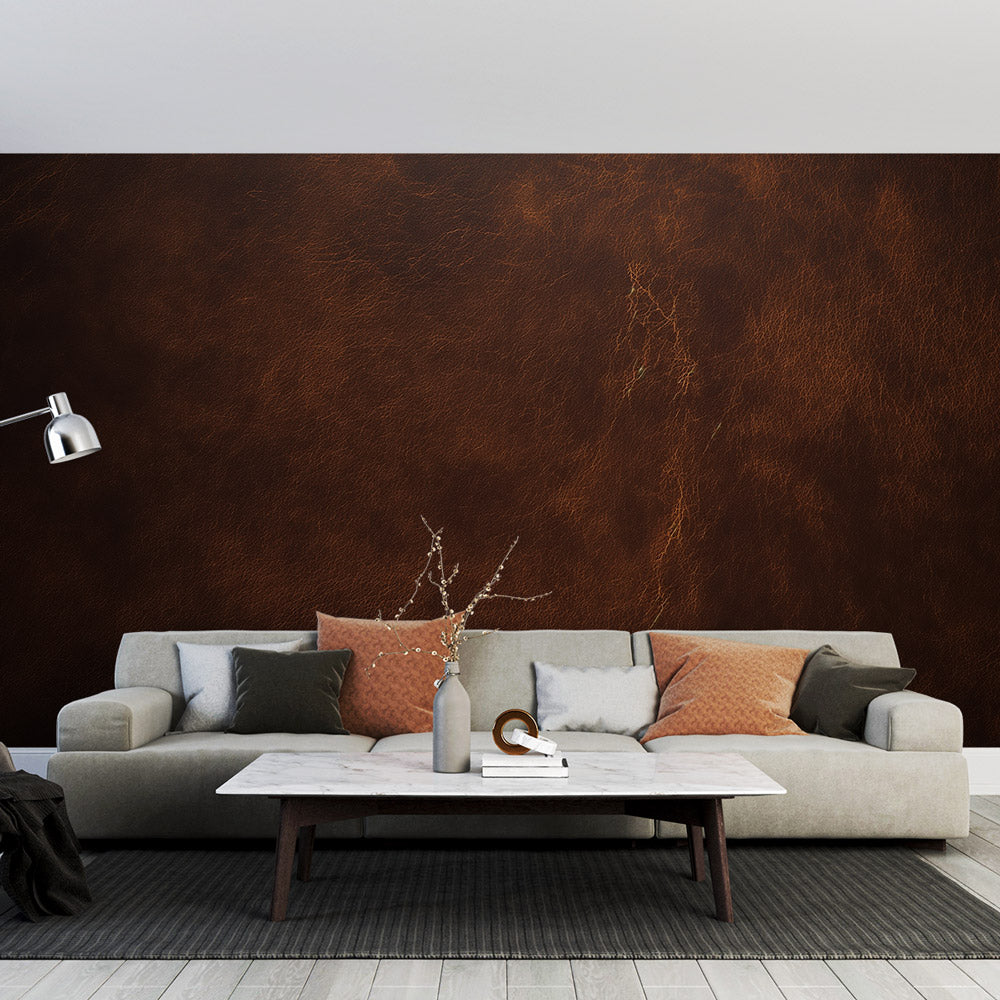 Papier peint effet vieux cuir vintage