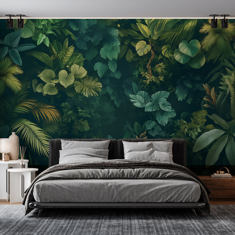 Papier peint feuillage forêt équatoriale