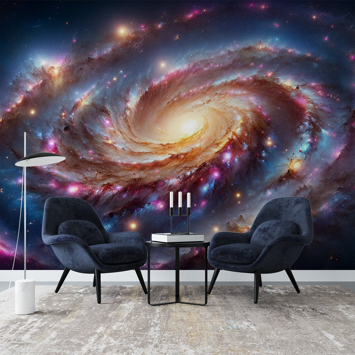 Papier peint espace galaxie tourbillon