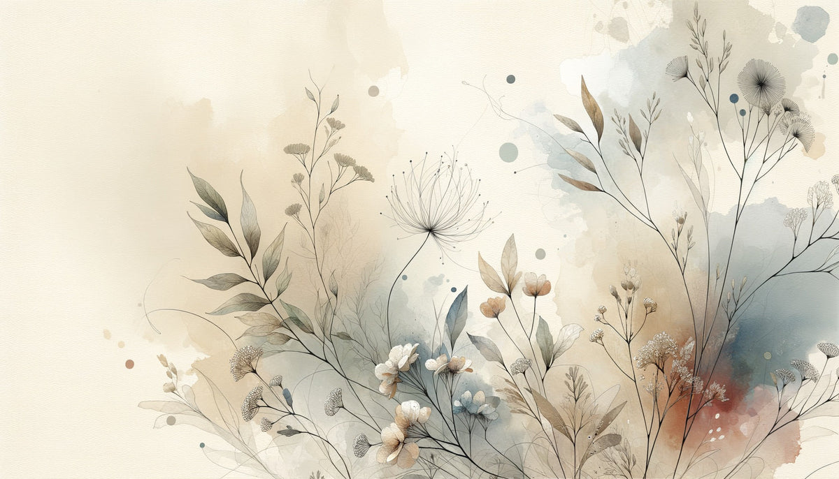 Papier peint fleuri aquarelle fleurs sauvages