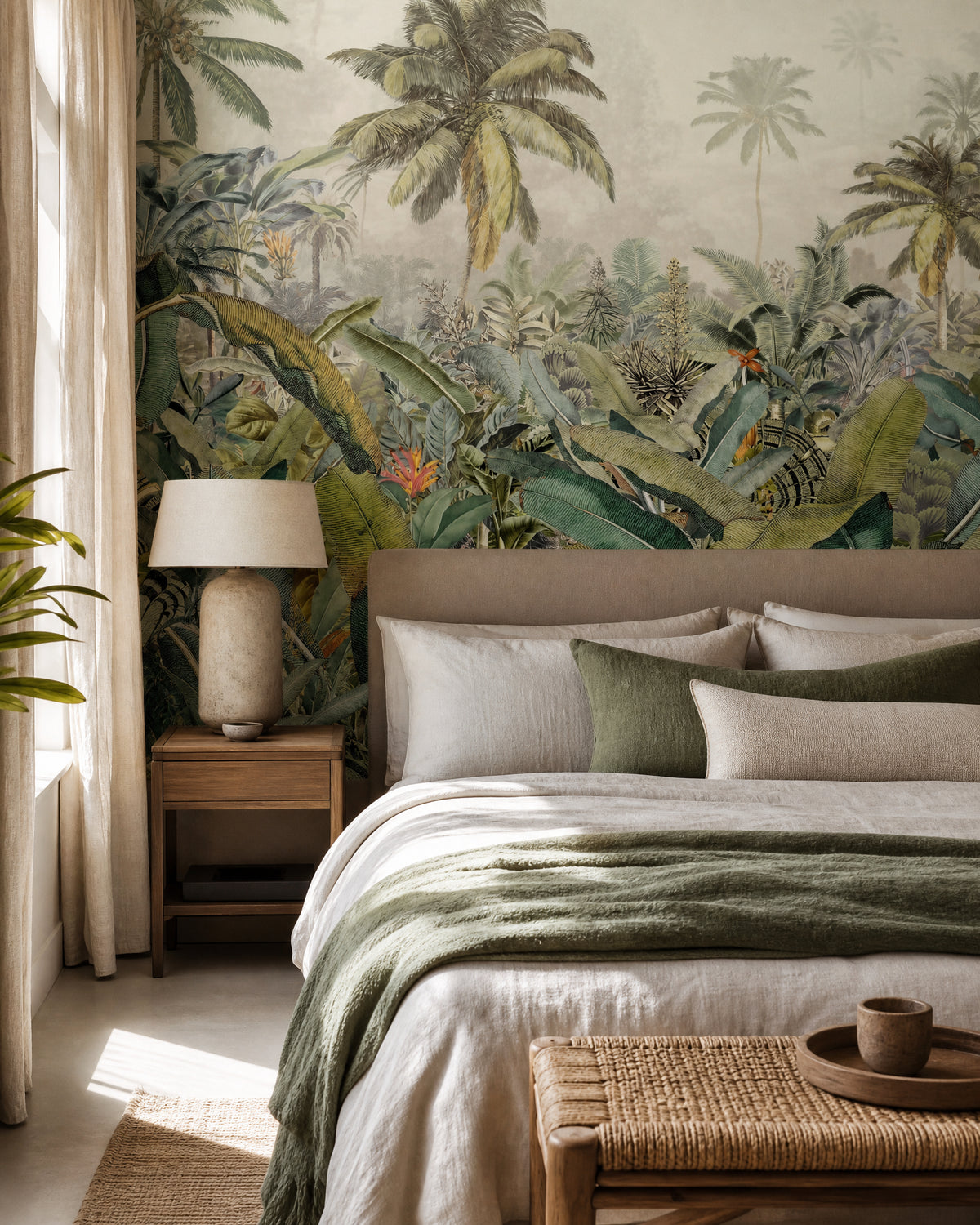 Papier peint jungle tropicale luxuriante