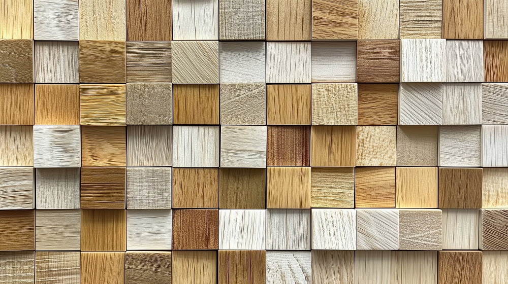 Papier peint 3D cubes de bois