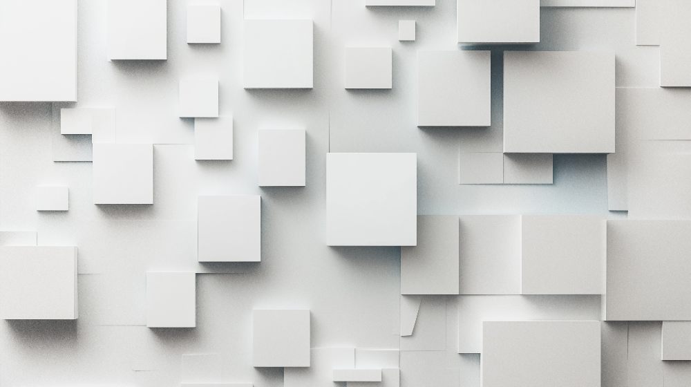 Papier peint géométrique carrés effet 3D