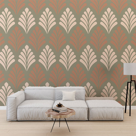 Papier peint art déco géométrique rétro