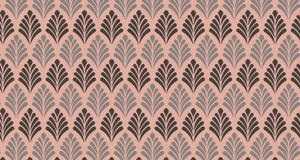 Papier peint art déco géométrique rose et noir