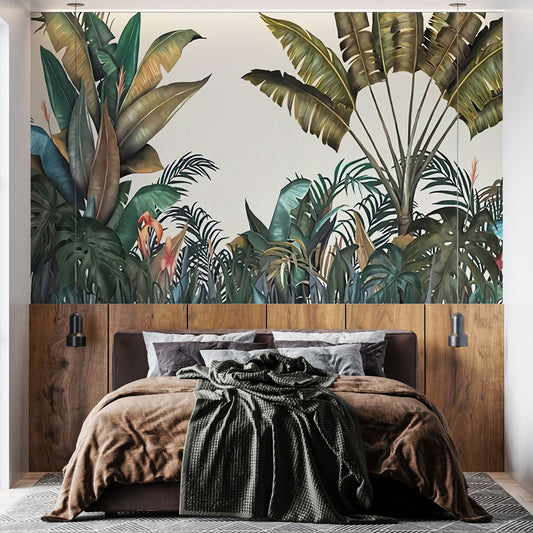 Papier peint tropical végétal