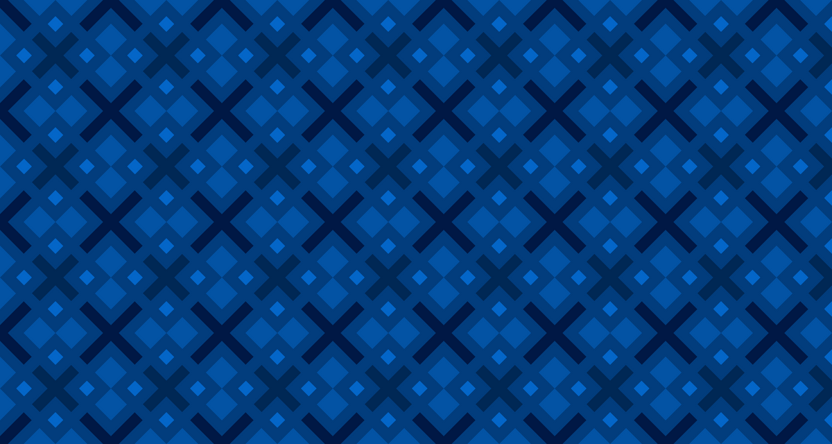 Papier peint géométrique motif X bleu