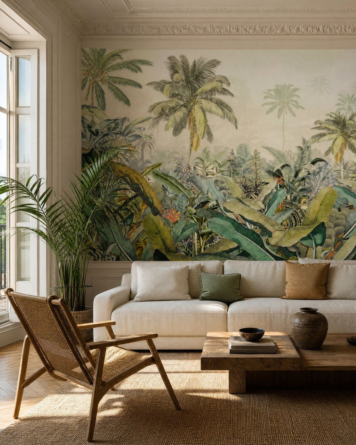 Papier peint jungle tropicale luxuriante