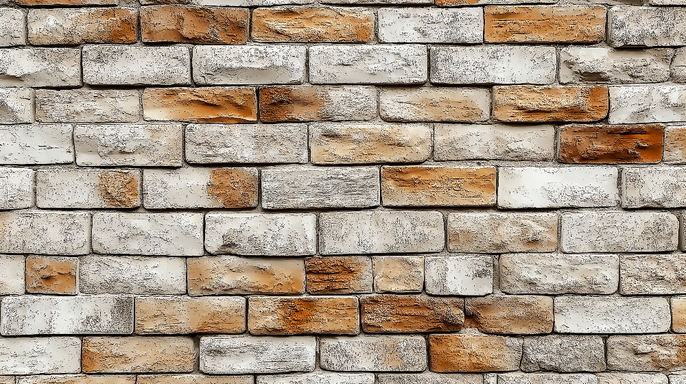 Papier peint briques naturelles tons chauds