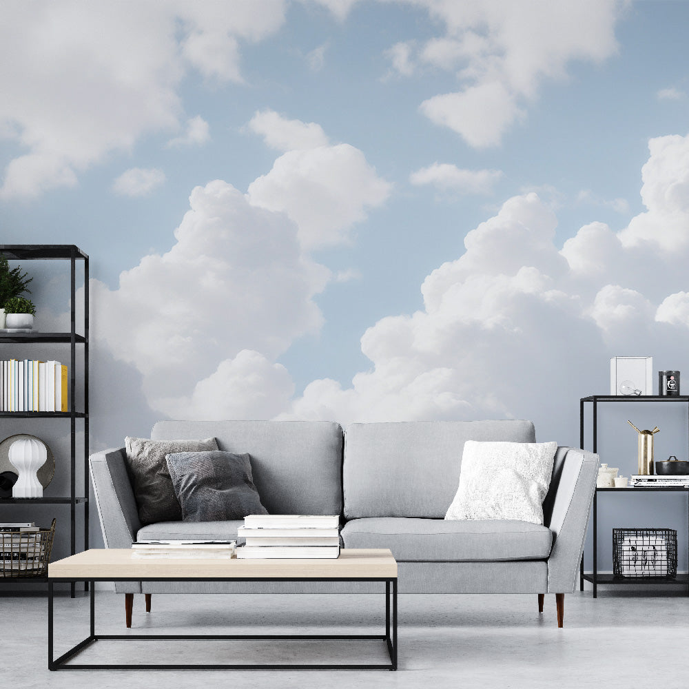 Papier peint nuages ciel bleu