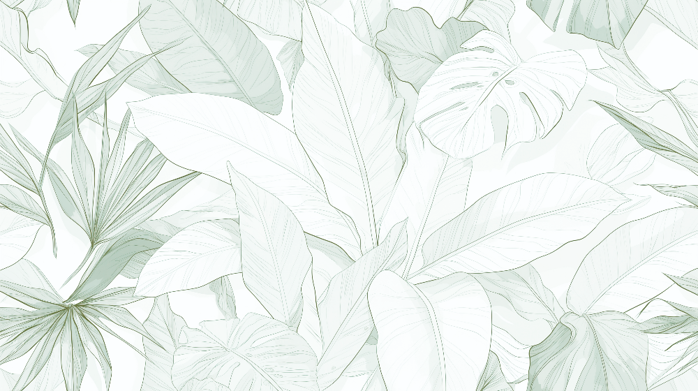 Papier peint feuillage vert tropical
