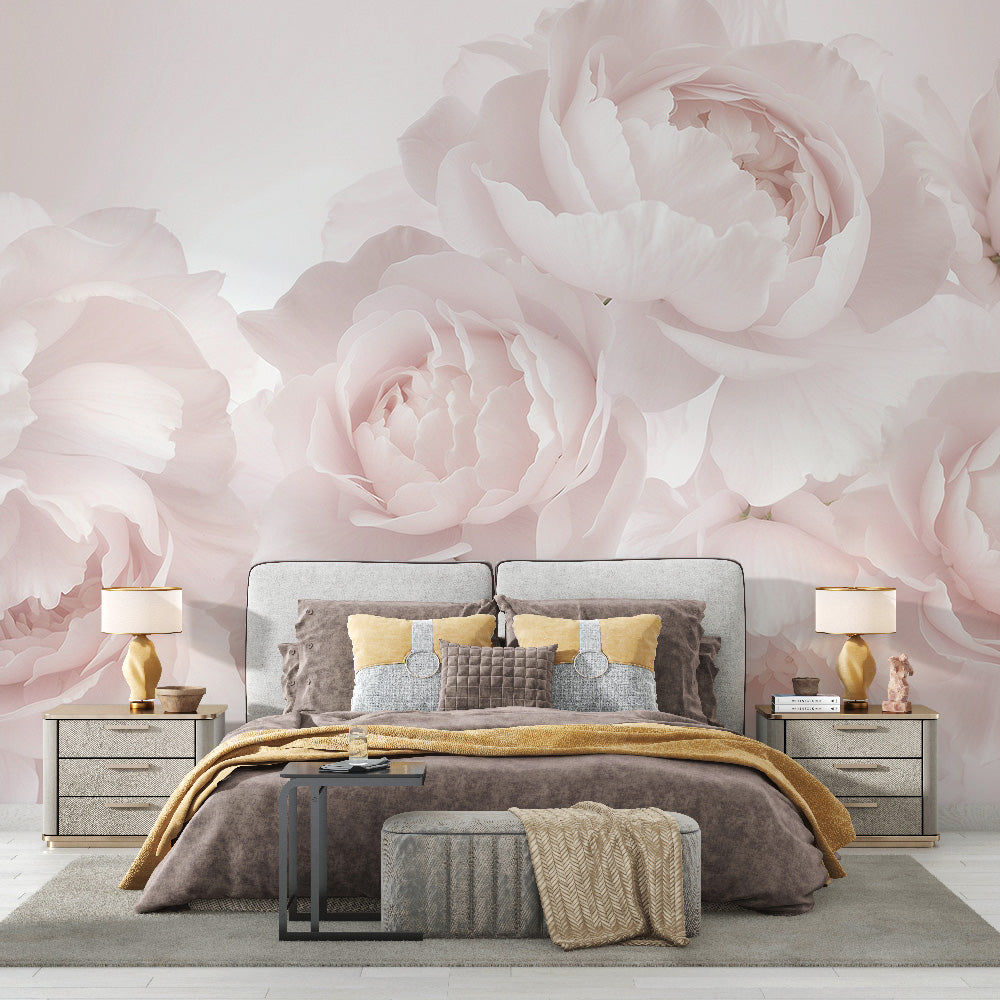 Papier peint grosses fleurs vintage