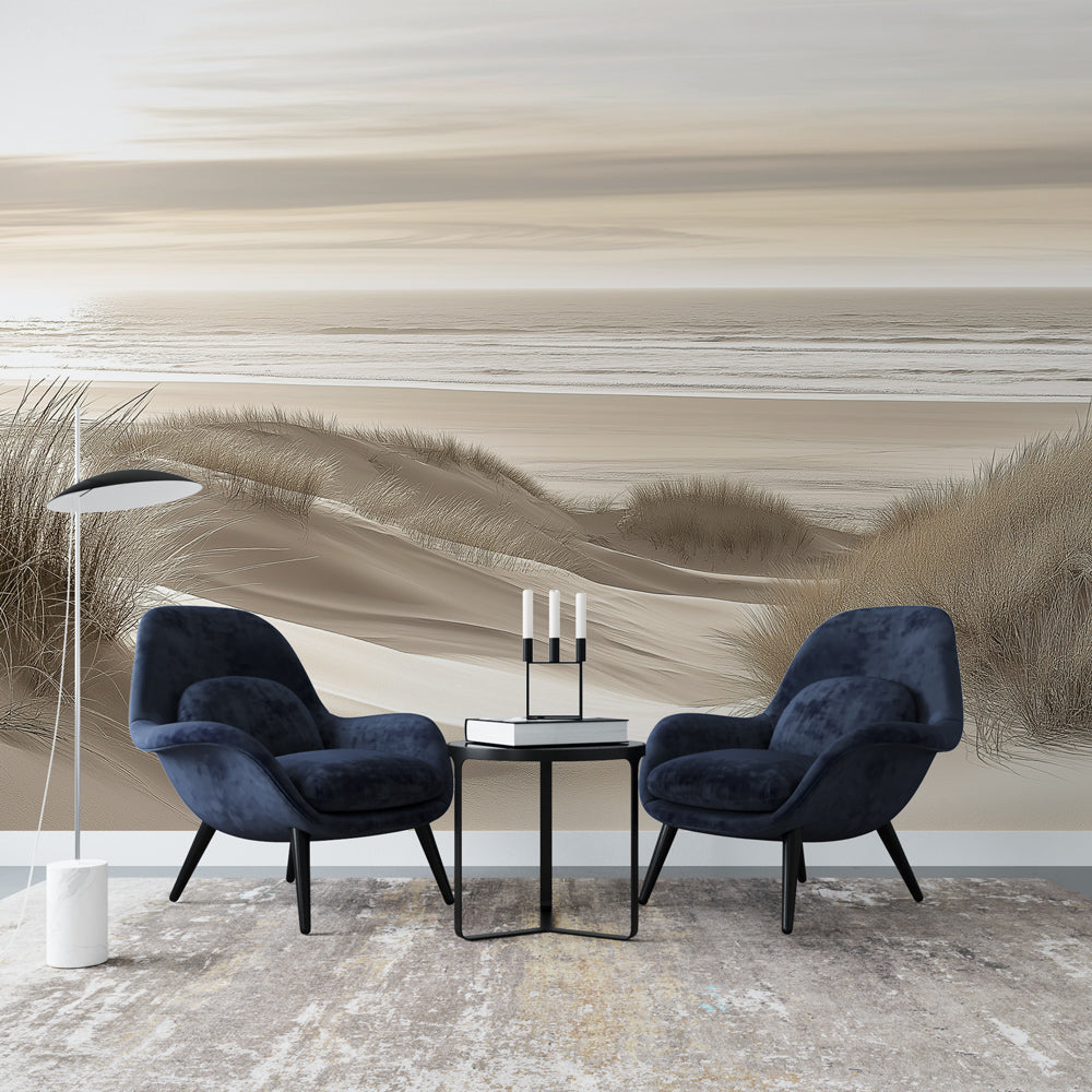 Papier peint paysage plage et dunes