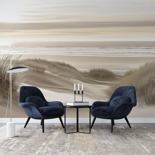 Papier peint paysage plage et dunes