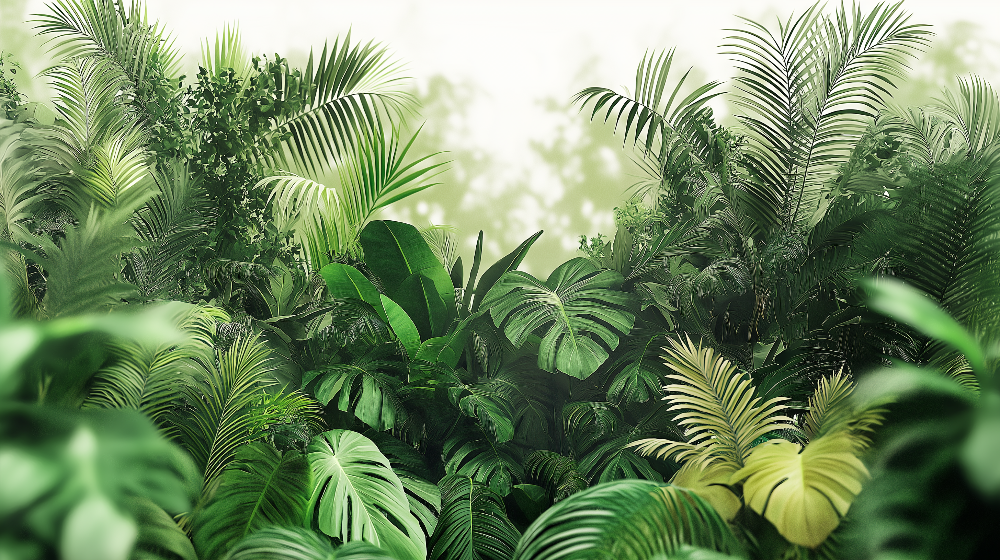 Papier peint tropical évasion dans la jungle